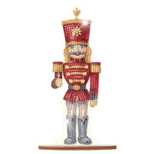 Load image into Gallery viewer, Wooden Crystal Painting Desktop Kit Diamond Art Table Decor(Xmas Nutcracker #10)