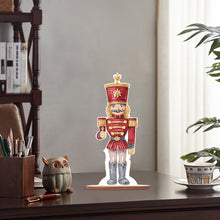 Load image into Gallery viewer, Wooden Crystal Painting Desktop Kit Diamond Art Table Decor(Xmas Nutcracker #10)