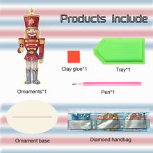 Load image into Gallery viewer, Wooden Crystal Painting Desktop Kit Diamond Art Table Decor(Xmas Nutcracker #10)