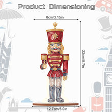 Load image into Gallery viewer, Wooden Crystal Painting Desktop Kit Diamond Art Table Decor(Xmas Nutcracker #10)