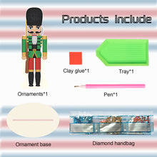 Load image into Gallery viewer, Wooden Crystal Painting Desktop Kit Diamond Art Table Decor(Xmas Nutcracker #11)