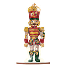 Load image into Gallery viewer, Wooden Crystal Painting Desktop Kit Diamond Art Table Decor(Xmas Nutcracker #12)