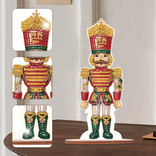 Load image into Gallery viewer, Wooden Crystal Painting Desktop Kit Diamond Art Table Decor(Xmas Nutcracker #12)