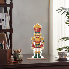 Load image into Gallery viewer, Wooden Crystal Painting Desktop Kit Diamond Art Table Decor(Xmas Nutcracker #12)
