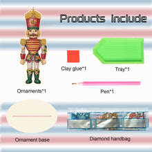 Load image into Gallery viewer, Wooden Crystal Painting Desktop Kit Diamond Art Table Decor(Xmas Nutcracker #12)