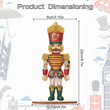 Load image into Gallery viewer, Wooden Crystal Painting Desktop Kit Diamond Art Table Decor(Xmas Nutcracker #12)