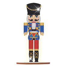 Load image into Gallery viewer, Wooden Crystal Painting Desktop Kit Diamond Art Table Decor(Xmas Nutcracker #13)