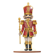 Load image into Gallery viewer, Wooden Crystal Painting Desktop Kit Diamond Art Table Decor(Xmas Nutcracker #14)