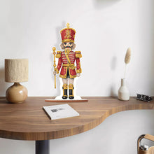 Load image into Gallery viewer, Wooden Crystal Painting Desktop Kit Diamond Art Table Decor(Xmas Nutcracker #14)