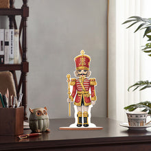 Load image into Gallery viewer, Wooden Crystal Painting Desktop Kit Diamond Art Table Decor(Xmas Nutcracker #14)