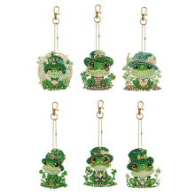Load image into Gallery viewer, 6PCS Double Sided Special Shape Diamond Painting Keychain (Cute Frog)