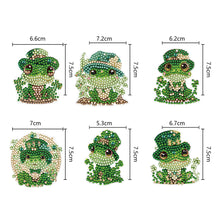 Load image into Gallery viewer, 6PCS Double Sided Special Shape Diamond Painting Keychain (Cute Frog)