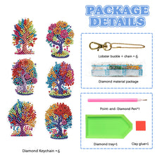 Load image into Gallery viewer, 6PCS Double Sided Special Shape Diamond Painting Keychain (Tree of Life)