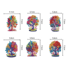 Load image into Gallery viewer, 6PCS Double Sided Special Shape Diamond Painting Keychain (Tree of Life)