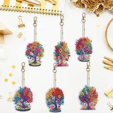 Load image into Gallery viewer, 6PCS Double Sided Special Shape Diamond Painting Keychain (Tree of Life)