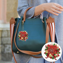 Load image into Gallery viewer, 6PCS Double Sided Special Shape Diamond Painting Keychain (Christmas Wreath)