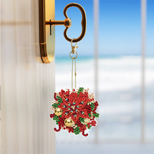 Load image into Gallery viewer, 6PCS Double Sided Special Shape Diamond Painting Keychain (Christmas Wreath)