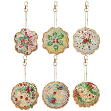 Load image into Gallery viewer, 6PCS Double Sided Special Shape Diamond Painting Keychain (Christmas Cracker)