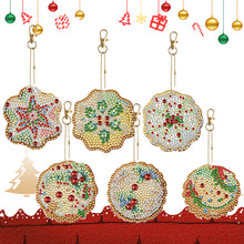 Load image into Gallery viewer, 6PCS Double Sided Special Shape Diamond Painting Keychain (Christmas Cracker)