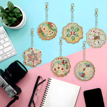 Load image into Gallery viewer, 6PCS Double Sided Special Shape Diamond Painting Keychain (Christmas Cracker)