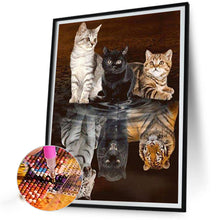 Load image into Gallery viewer, AB Diamond Painting - Full Square - Tender and ferocious cats (40*50CM)
