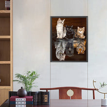 Load image into Gallery viewer, AB Diamond Painting - Full Square - Tender and ferocious cats (40*50CM)