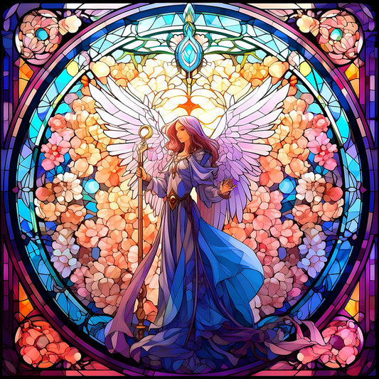 AB Diamond Painting - Full Square - floral angel (30*30CM)