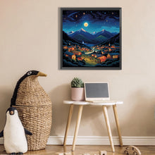 Load image into Gallery viewer, AB Diamond Painting - Full Square - night view roadside (30*30CM)
