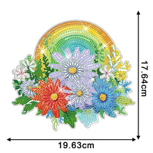 Load image into Gallery viewer, Christmas Special Shaped+Round Diamond Painting Wall Decor Wreath Rainbow Flower