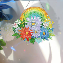 Load image into Gallery viewer, Christmas Special Shaped+Round Diamond Painting Wall Decor Wreath Rainbow Flower