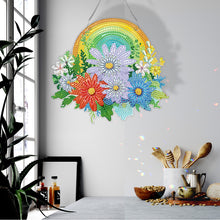 Load image into Gallery viewer, Christmas Special Shaped+Round Diamond Painting Wall Decor Wreath Rainbow Flower