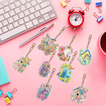 Load image into Gallery viewer, 8PCS Double Sided Diamond Art Keyring Birds Birdhouses Diamond Painting Keychain