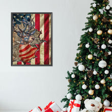 Load image into Gallery viewer, Diamond Painting - Full Round - Elk and Stars and Stripes (30*40CM)