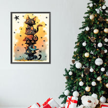 Load image into Gallery viewer, Diamond Painting - Full Round - black cat jenga (30*40CM)