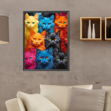 Load image into Gallery viewer, Diamond Painting - Full Round - Colorful cats (30*40CM)