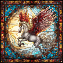 Load image into Gallery viewer, AB Diamond Painting - Full Round - Pegasus stained glass (40*40CM)