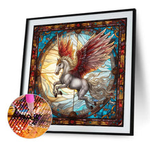 Load image into Gallery viewer, AB Diamond Painting - Full Round - Pegasus stained glass (40*40CM)