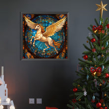 Load image into Gallery viewer, AB Diamond Painting - Full Round - Pegasus stained glass (40*40CM)