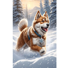 Load image into Gallery viewer, Diamond Painting - Full Round - animals in the snow (40*60CM)