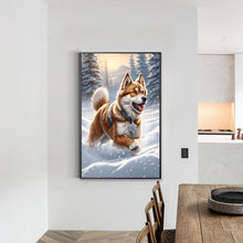 Load image into Gallery viewer, Diamond Painting - Full Round - animals in the snow (40*60CM)