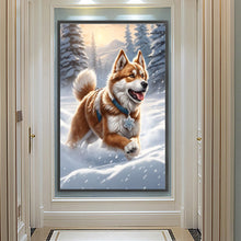 Load image into Gallery viewer, Diamond Painting - Full Round - animals in the snow (40*60CM)