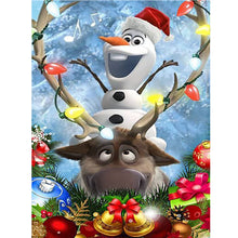 Load image into Gallery viewer, Diamond Painting - Full Round - Frozen Snowman (30*40CM)