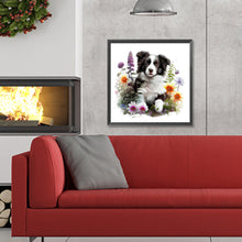 Load image into Gallery viewer, Diamond Painting - Full Round - Border Collie in the Grass (30*30CM)