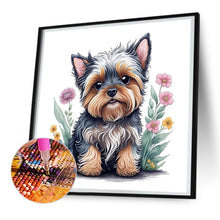 Load image into Gallery viewer, Diamond Painting - Full Round - Yorkshire terrier in the grass (30*30CM)