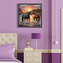Load image into Gallery viewer, Diamond Painting - Full Round - horse (40*40CM)