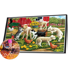Load image into Gallery viewer, Diamond Painting - Full Square - Kittens and sheep (40*30CM)