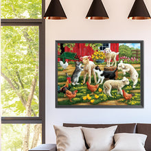 Load image into Gallery viewer, Diamond Painting - Full Square - Kittens and sheep (40*30CM)