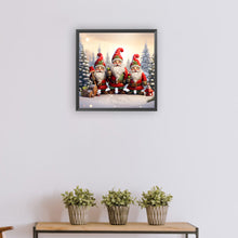 Load image into Gallery viewer, Diamond Painting - Full Round - Three Santa Clauses on the snow (30*30CM)