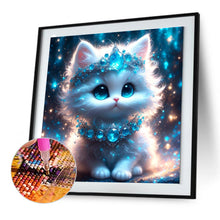 Load image into Gallery viewer, Diamond Painting - Full Round - Cat under crystal rain (30*30CM)