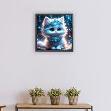 Load image into Gallery viewer, Diamond Painting - Full Round - Cat under crystal rain (30*30CM)